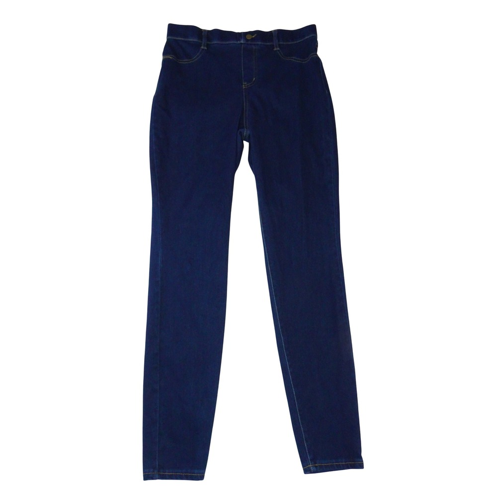 Time and Tru Womens High Rise Pull On Jeggings Dark Wash Blue Size M 8-10 3864